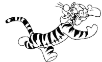 A coloring page of winnie the pooh - tigger